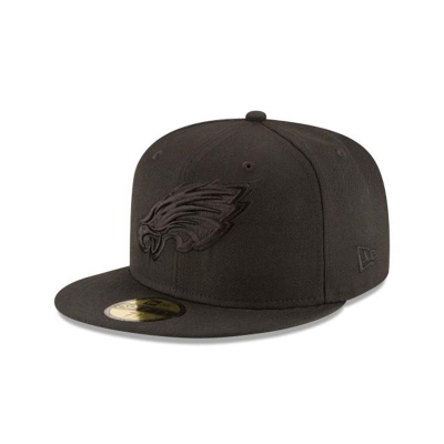 Philadelphia Eagles Gorra | New Era NFL Black On Black 59fifty Fitted Cap Mexico - Negros
